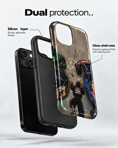 Racing Rush Gloss Shell Dual Protection iPhone Case