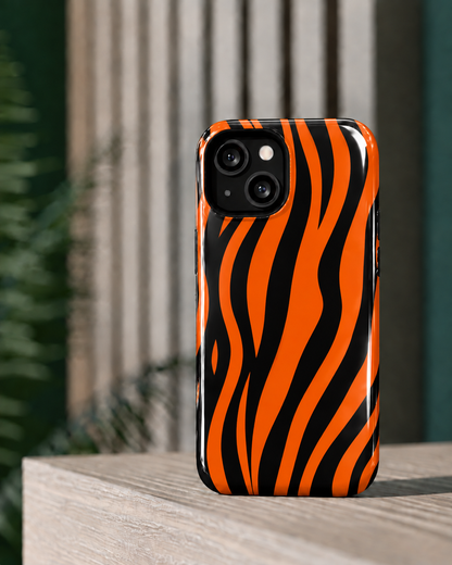 Tiger Stripe Gloss Shell Dual Protection iPhone Case