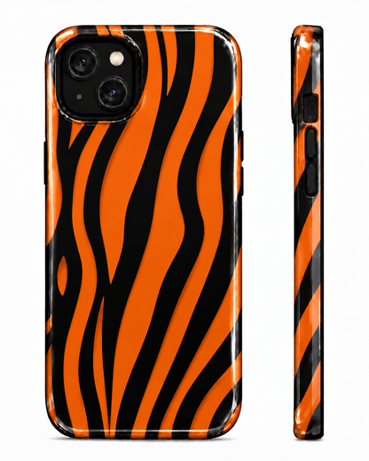 Tiger Stripe Gloss Shell Dual Protection iPhone Case