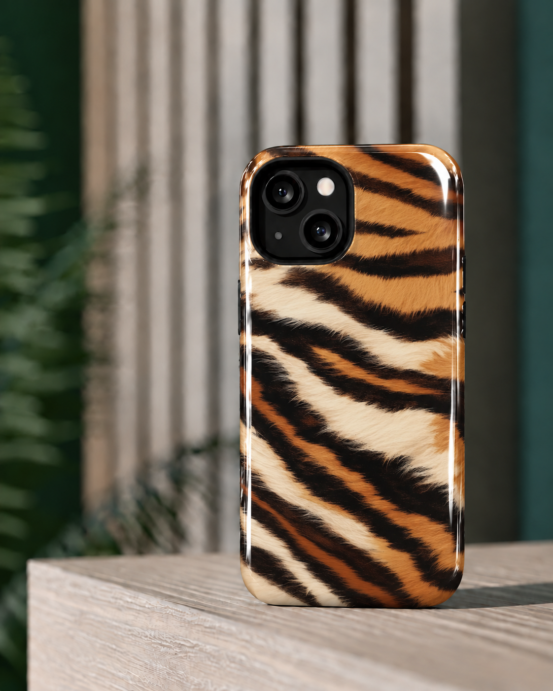 Tiger Fur Gloss Shell Dual Protection iPhone Case