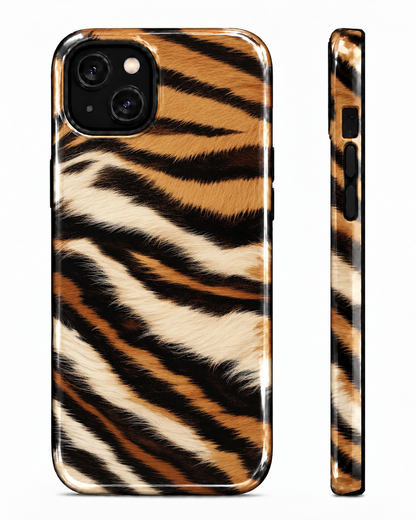 Tiger Fur Gloss Shell Dual Protection iPhone Case
