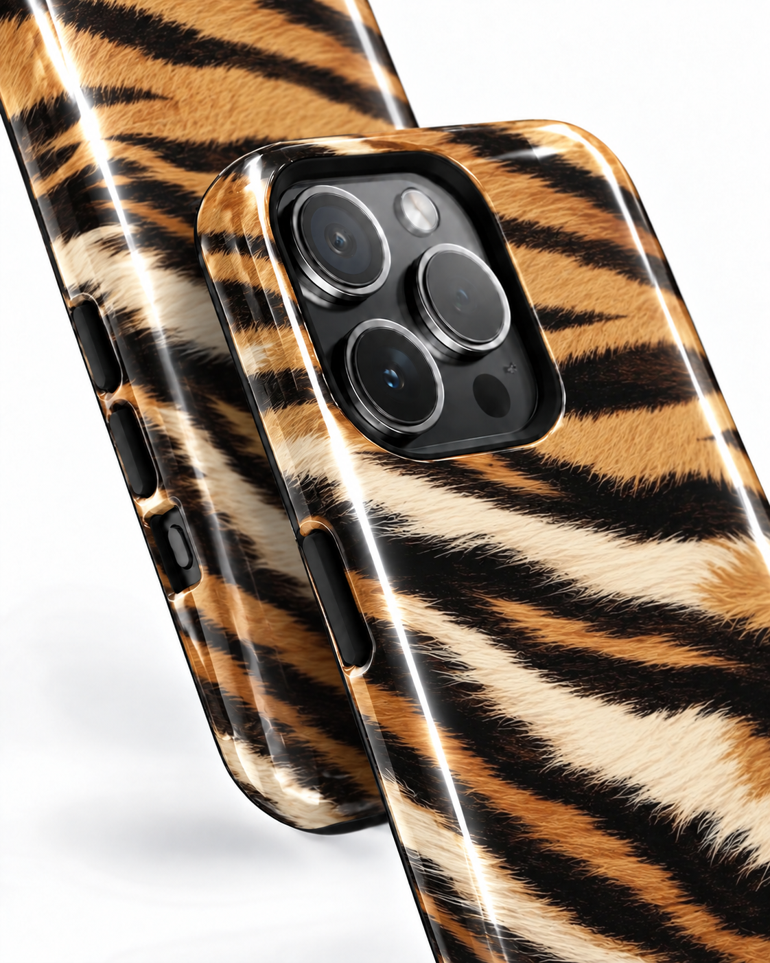 Tiger Fur Gloss Shell Dual Protection iPhone Case