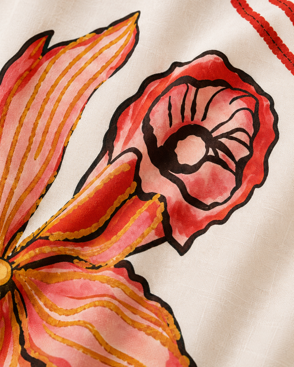 Women’s Oversized Floral Print Linen Cotton Shirt