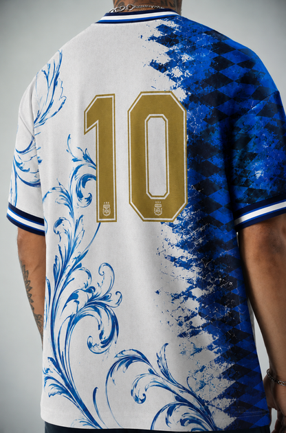 Argentina Retro X Fusion Jersey | V-Neck Oversized T-shirt