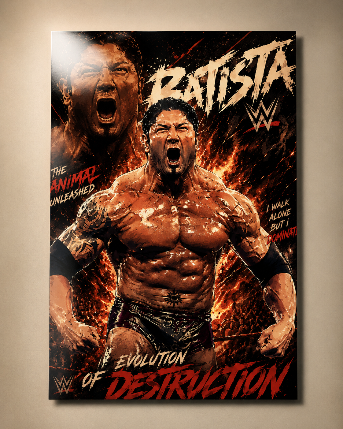 Batista WWE Premium Metal Poster