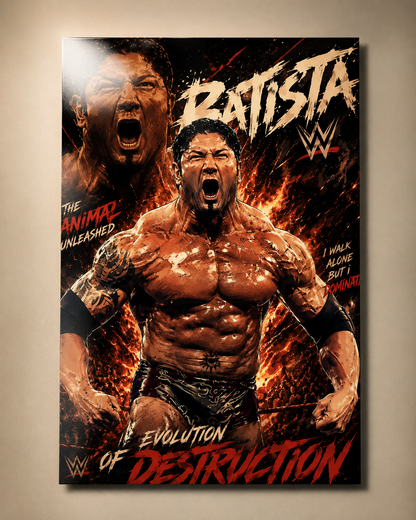 Batista WWE Premium Metal Poster
