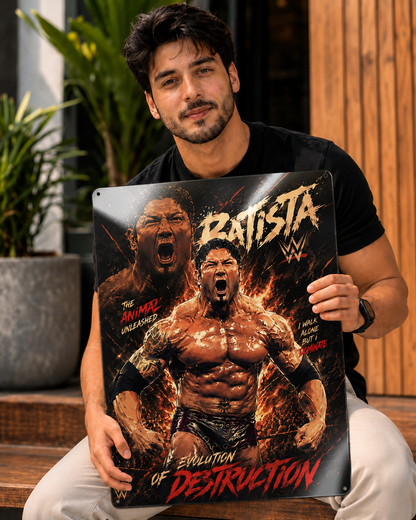 Batista WWE Premium Metal Poster