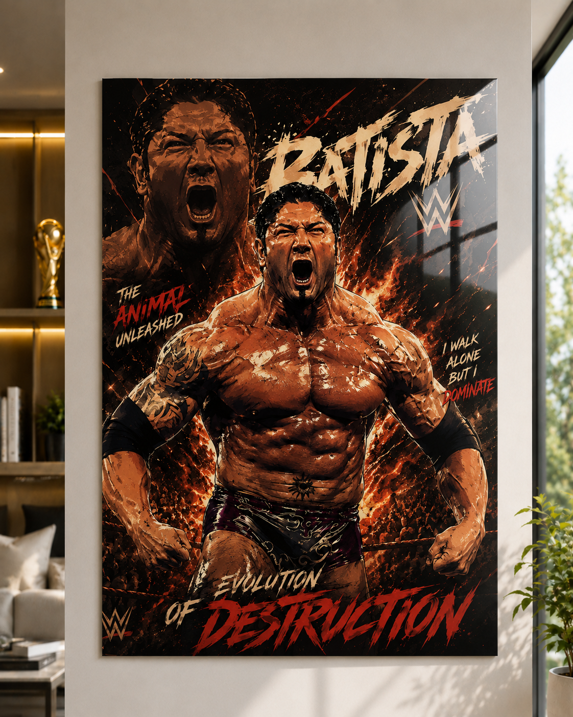 Batista WWE Premium Metal Poster