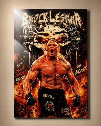 Brock Lesnar "The Beast Incarnate" Premium Metal Poster