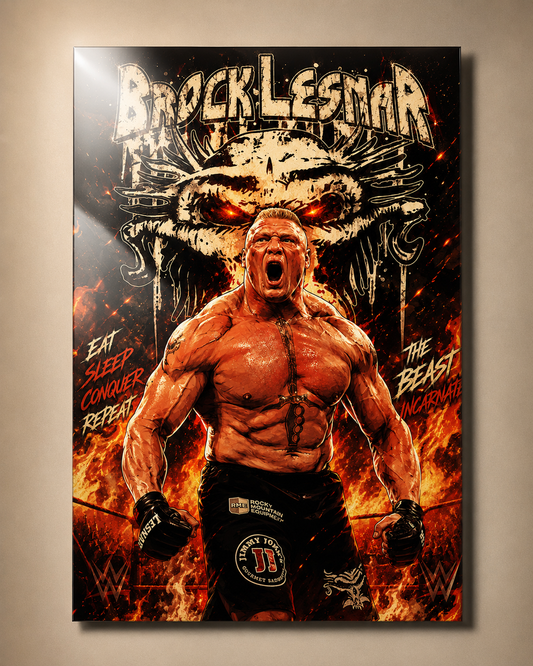 Brock Lesnar "The Beast Incarnate" Premium Metal Poster