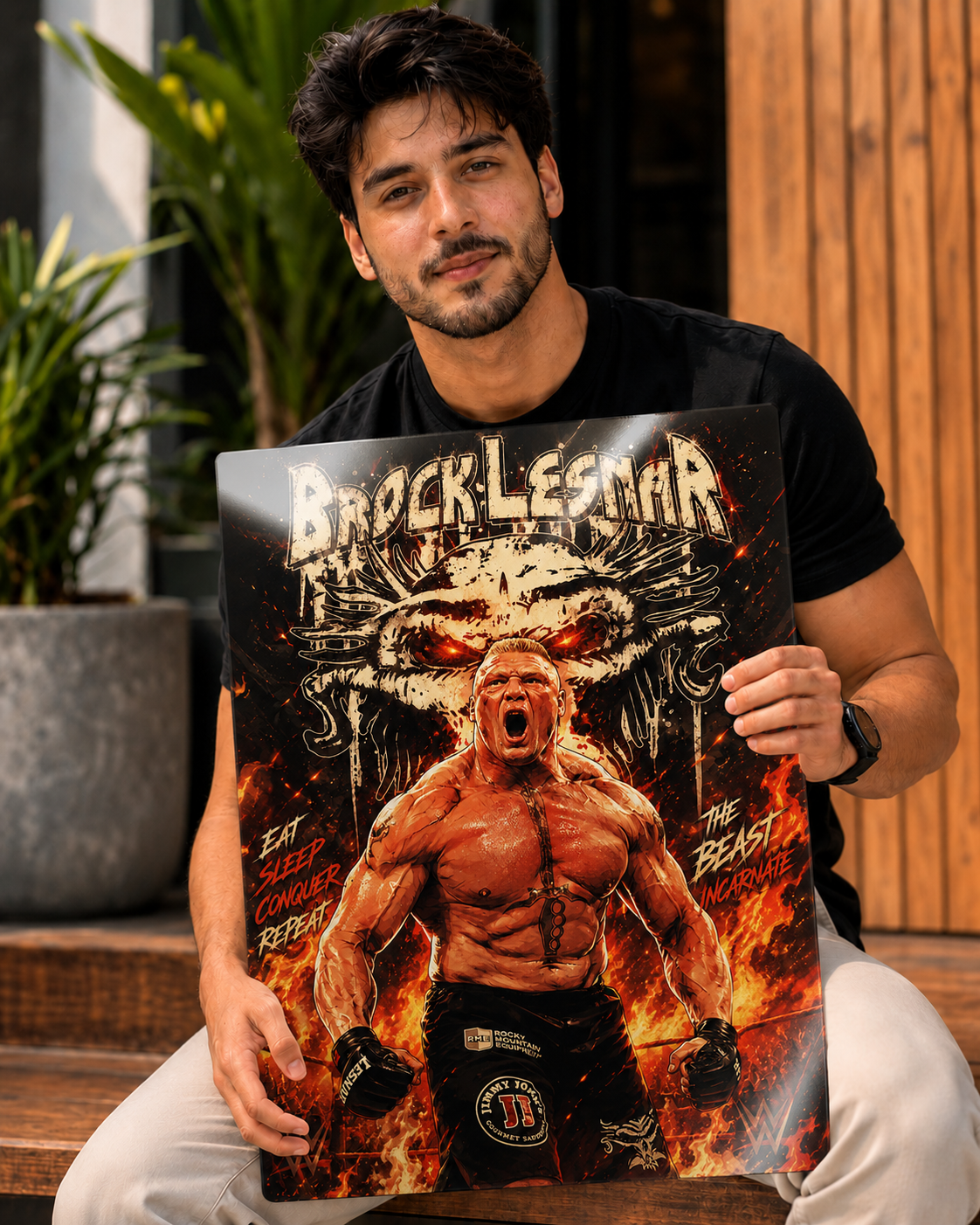 Brock Lesnar "The Beast Incarnate" Premium Metal Poster