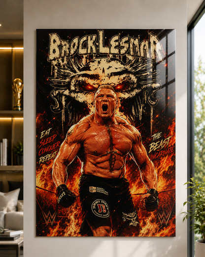 Brock Lesnar "The Beast Incarnate" Premium Metal Poster