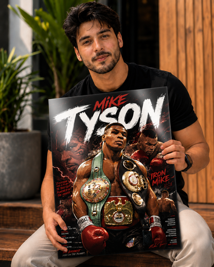 Mike Tyson "Iron Mike" Premium Metal Poster