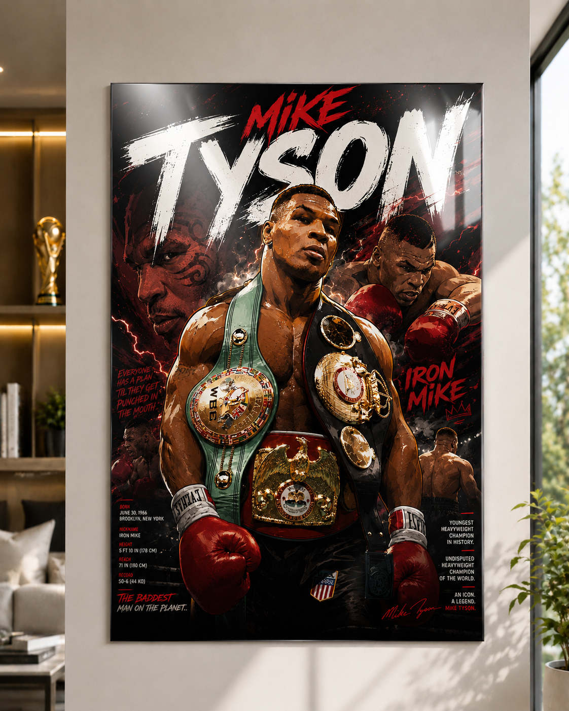 Mike Tyson "Iron Mike" Premium Metal Poster