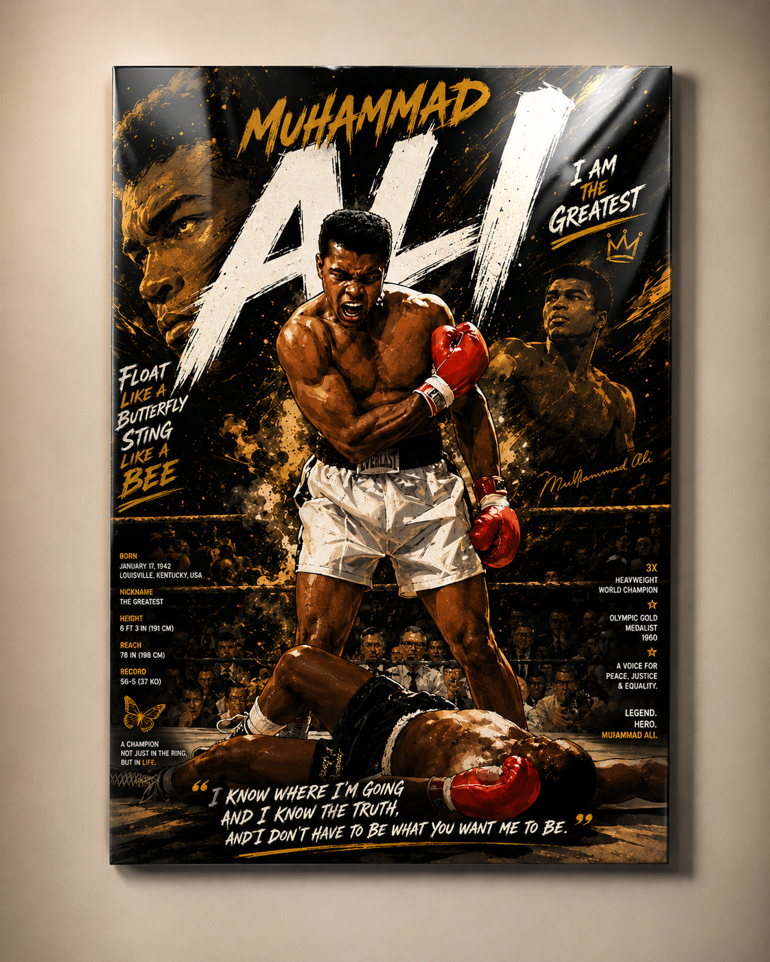 Muhammad Ali "The Greatest" Premium Metal Poster