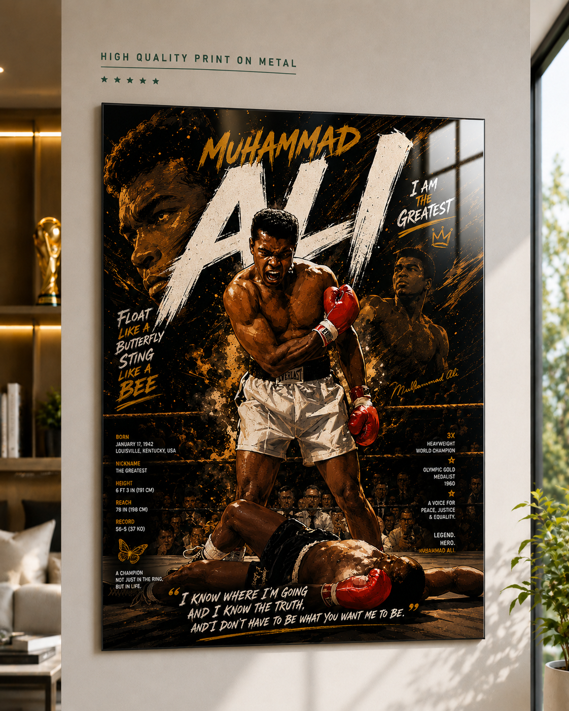 Muhammad Ali "The Greatest" Premium Metal Poster
