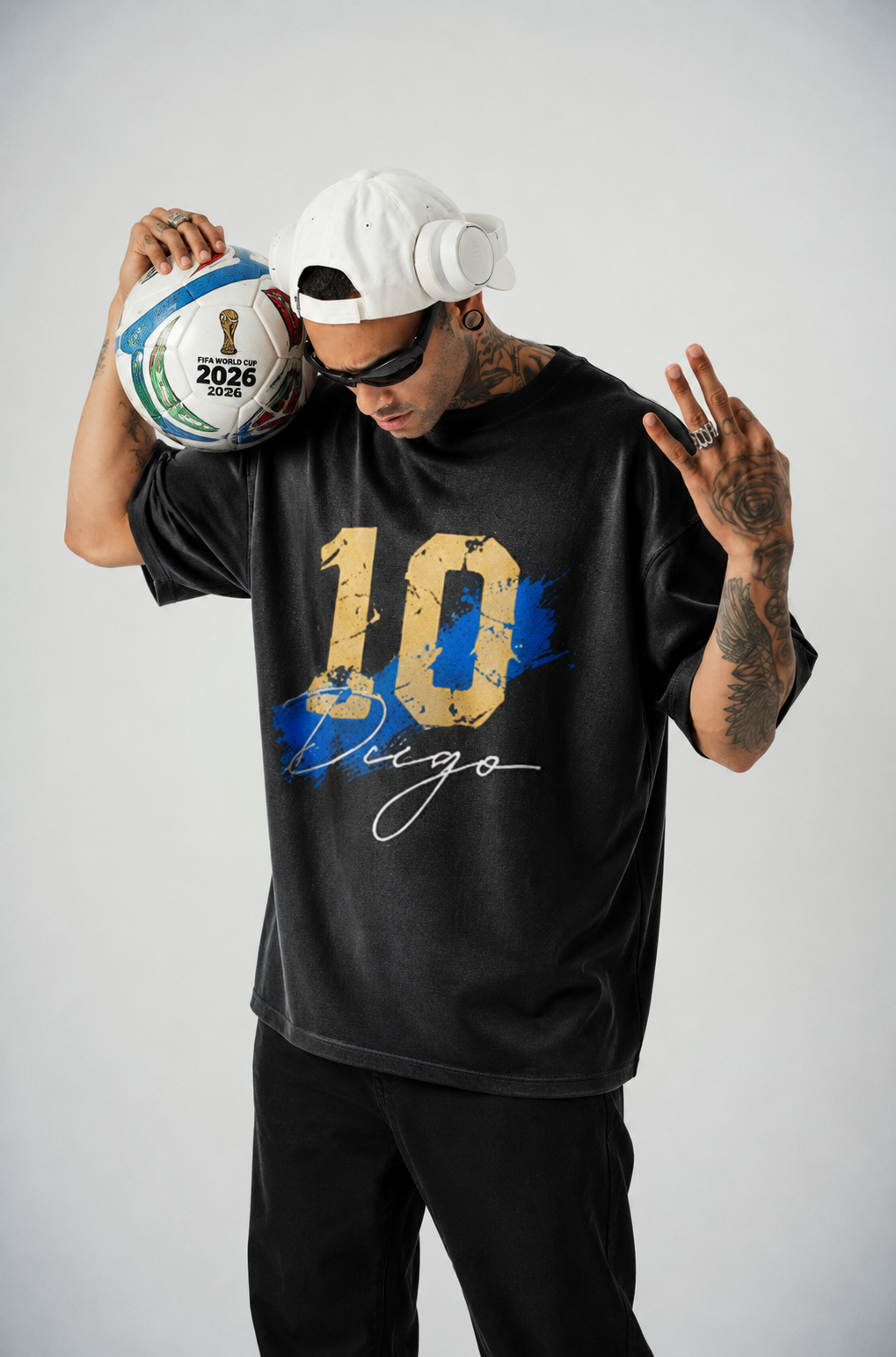 Diego Maradona "Hand of God" Oversized jersey T-Shirt