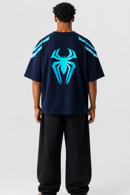 Spider Emblem Oversized Jersey T-Shirt