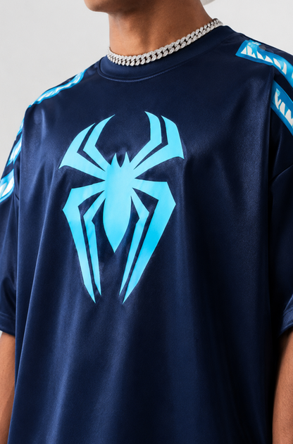 Spider Emblem Oversized Jersey T-Shirt