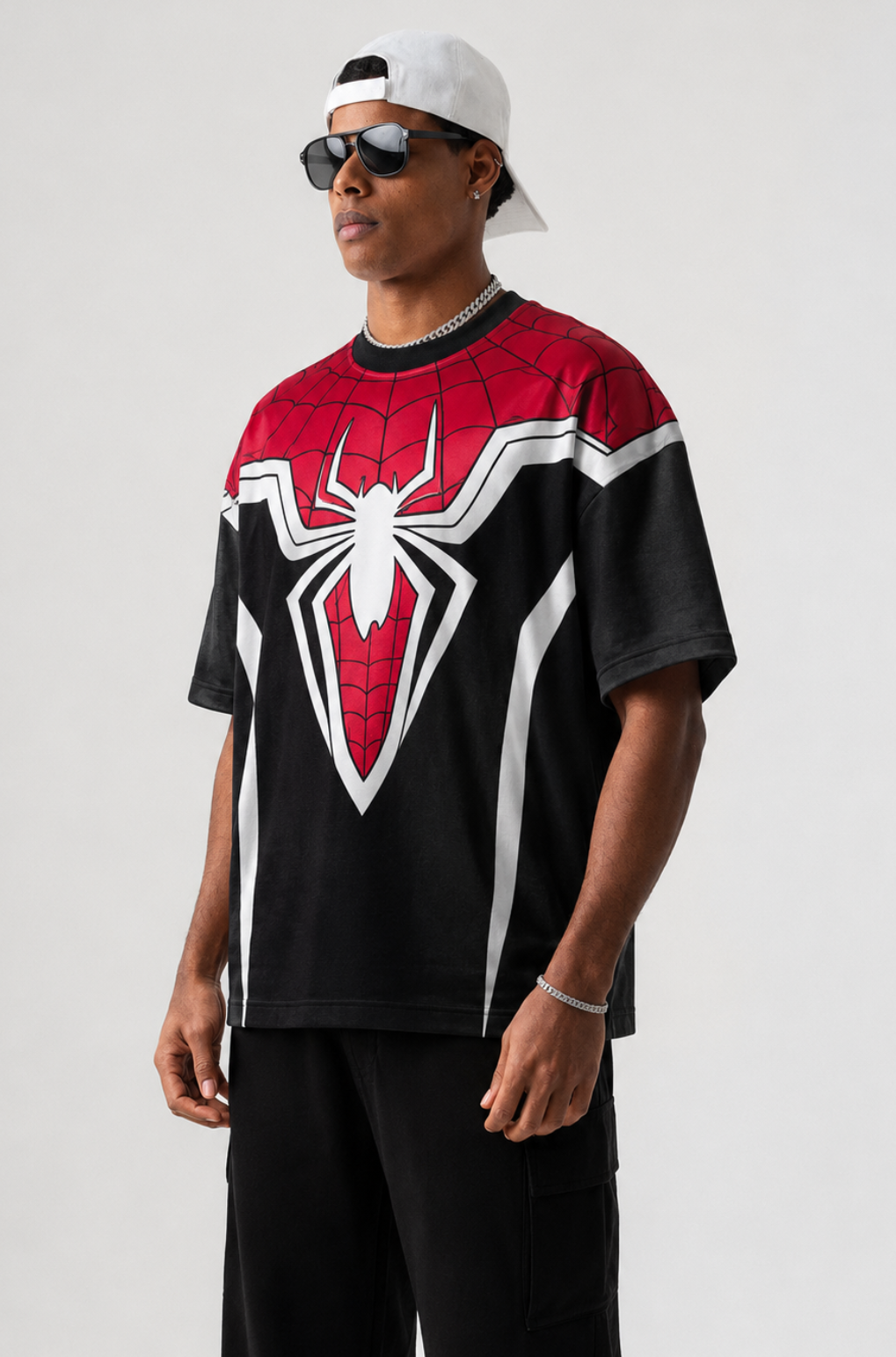 Spider Suit Inspired Oversized jersey T-shirt