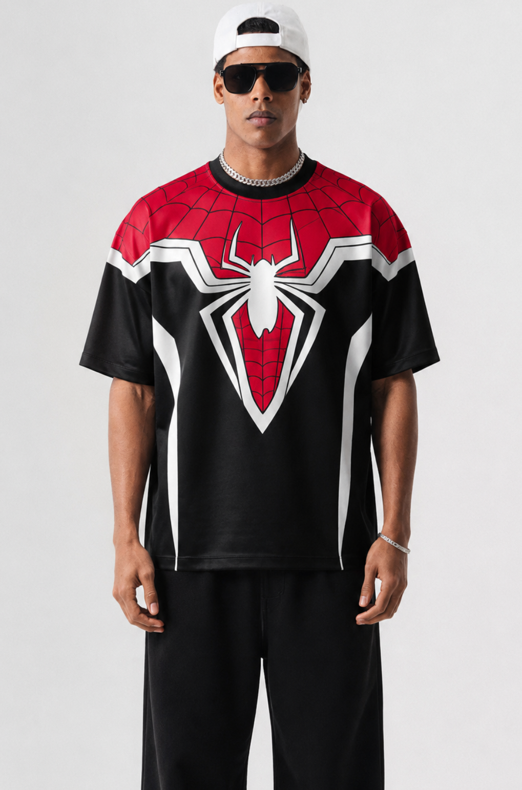 Spider Suit Inspired Oversized jersey T-shirt