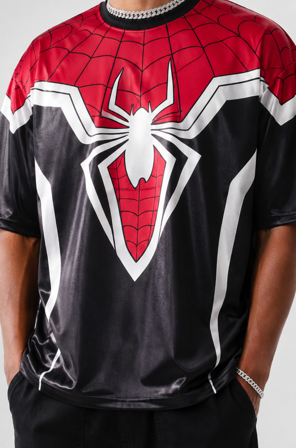 Spider Suit Inspired Oversized jersey T-shirt
