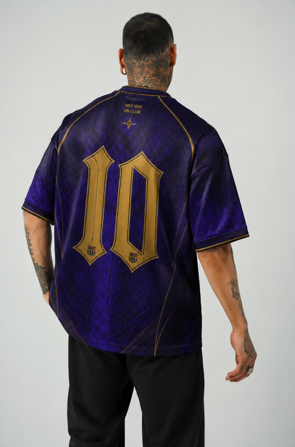 Barca Away Inspired Jersey | V-Neck Oversized T-shirt