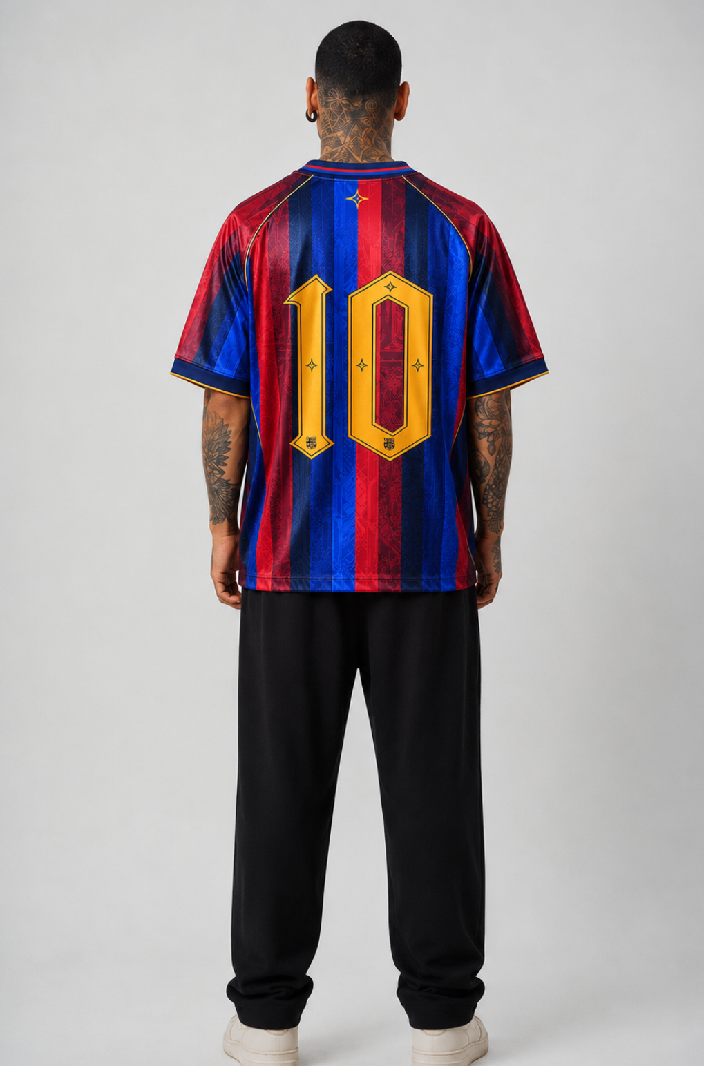 Barca Home Inspired Jersey | V-Neck Oversized T-shirt