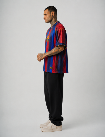 Barca Home Inspired Jersey | V-Neck Oversized T-shirt
