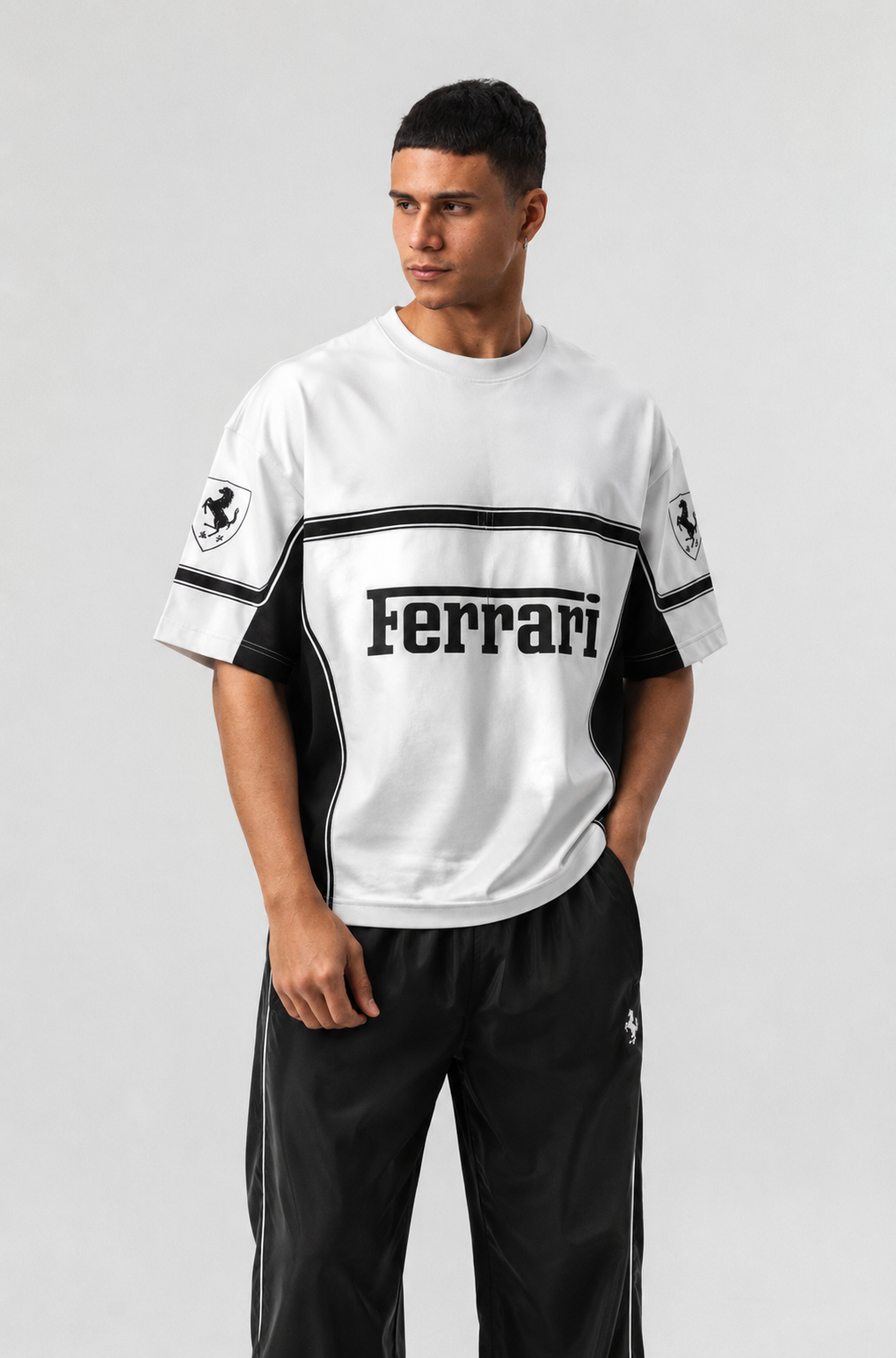 Monochrome Racing Jersey | Oversized T-shirt