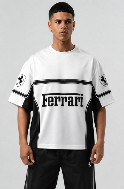Monochrome Racing Jersey | Oversized T-shirt