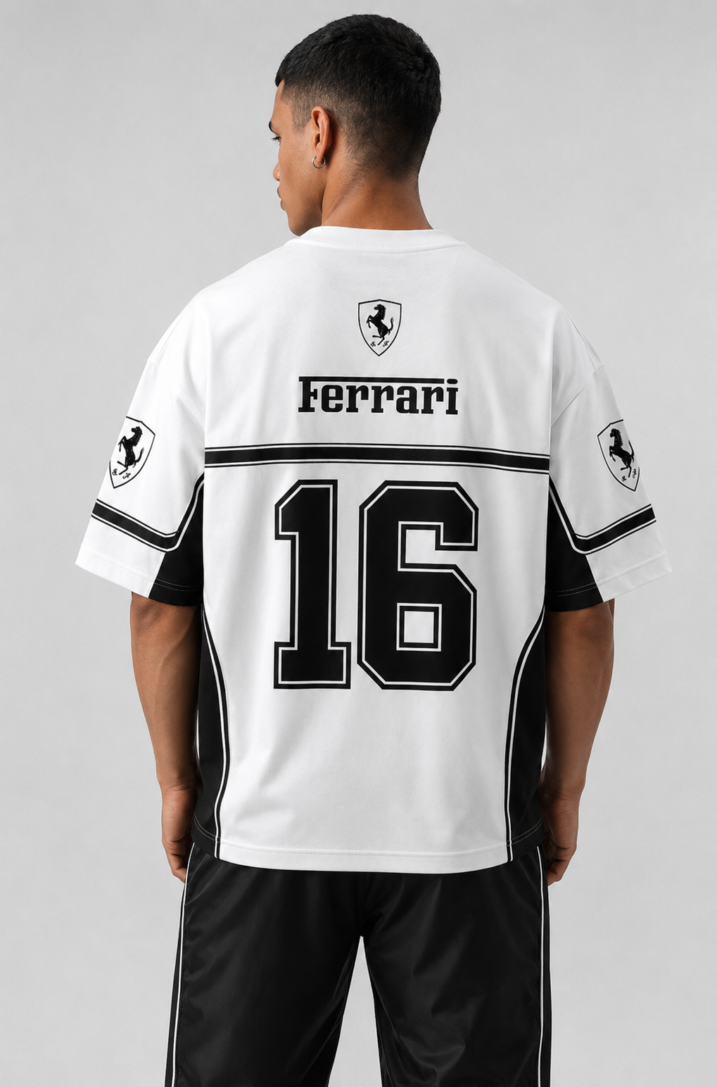 Monochrome Racing Jersey | Oversized T-shirt