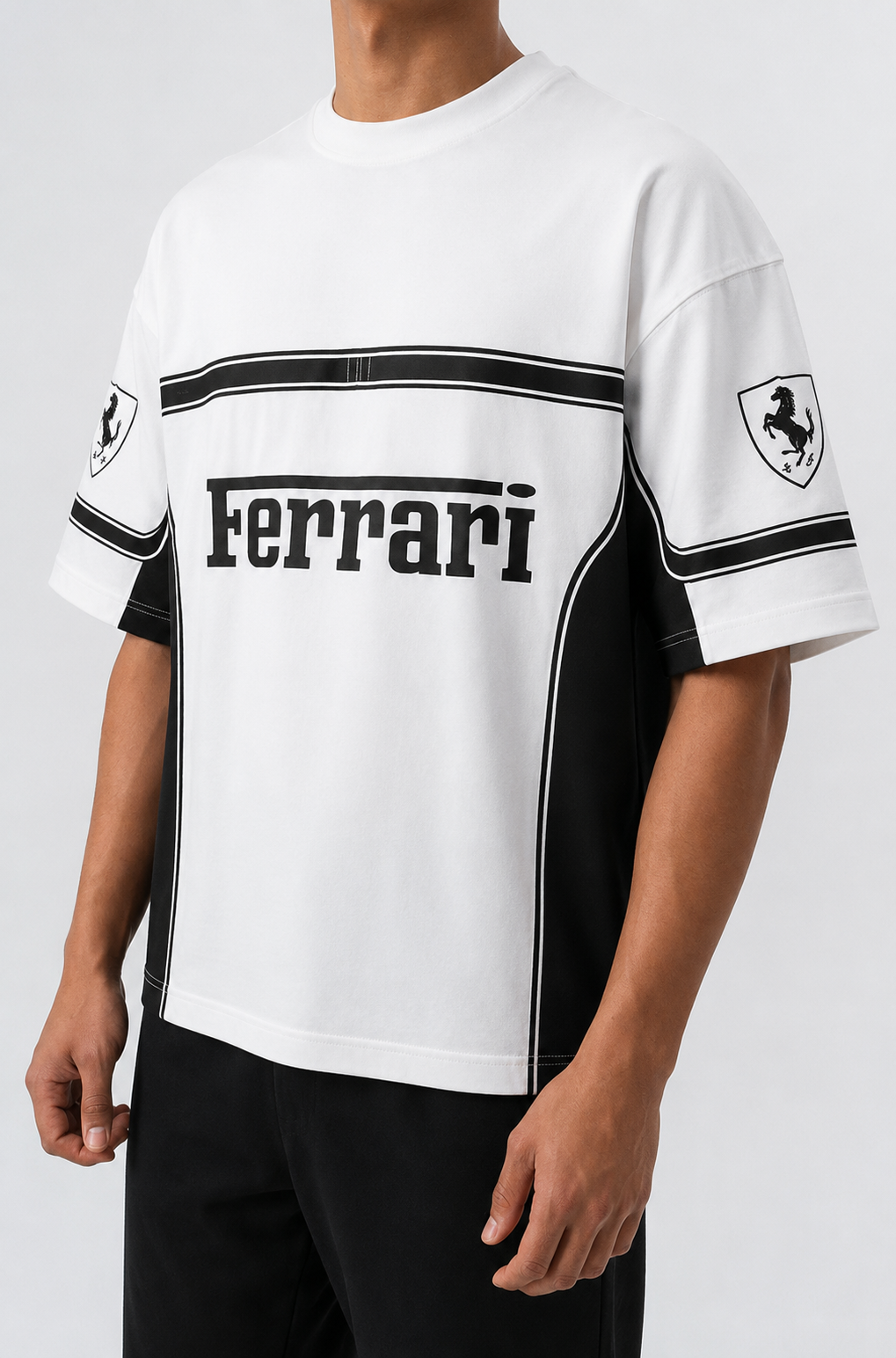 Monochrome Racing Jersey | Oversized T-shirt