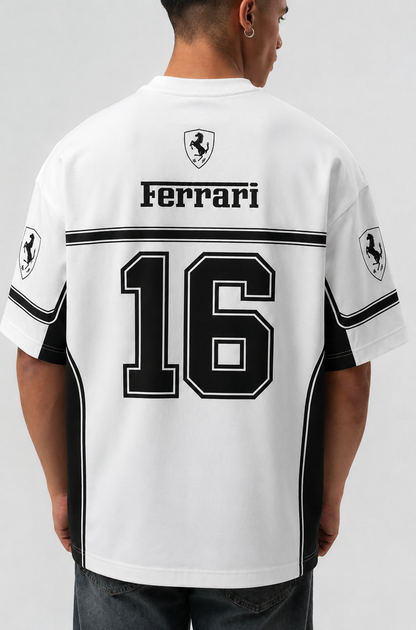 Monochrome Racing Jersey | Oversized T-shirt