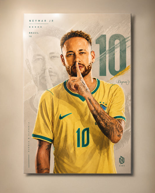 Neymar Jr "Ousadia & Alegria" Metal Poster