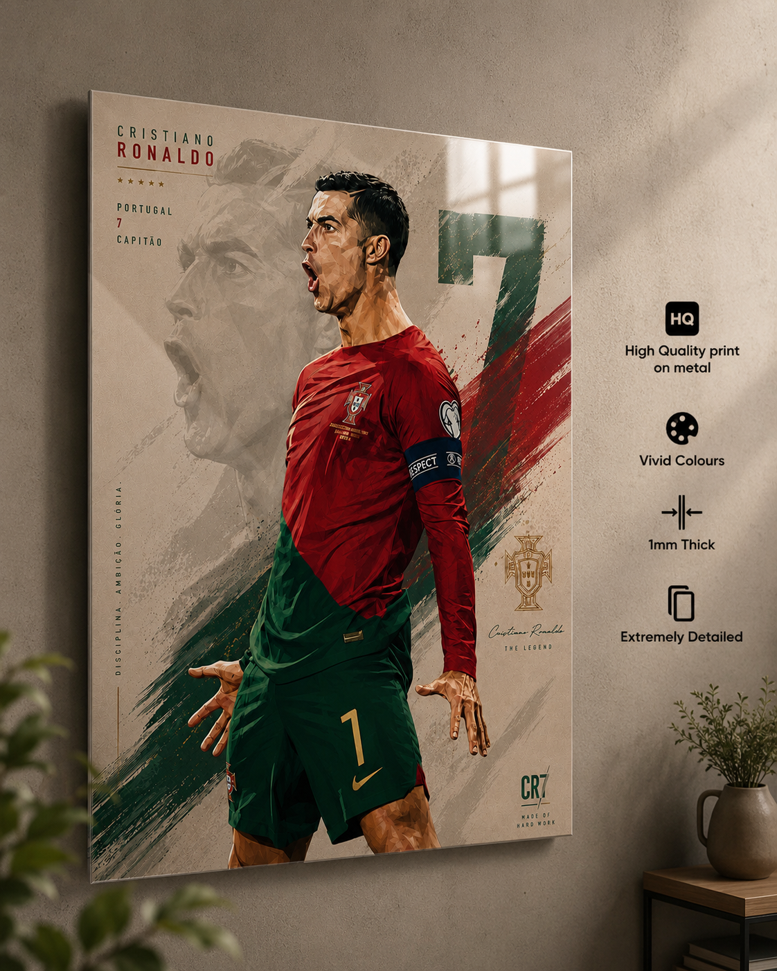 Cristiano Ronaldo "The Legend CR7" Metal Poster