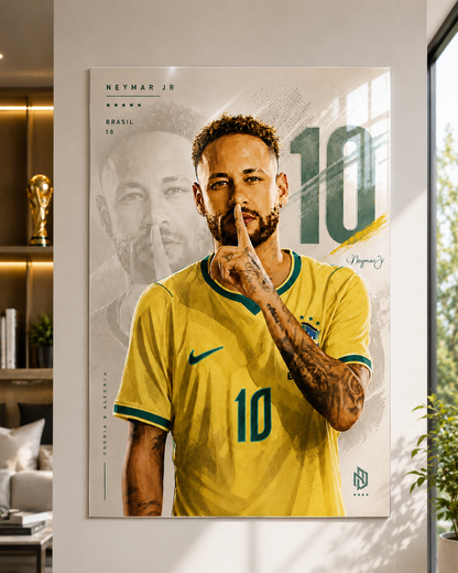 Neymar Jr "Ousadia & Alegria" Metal Poster