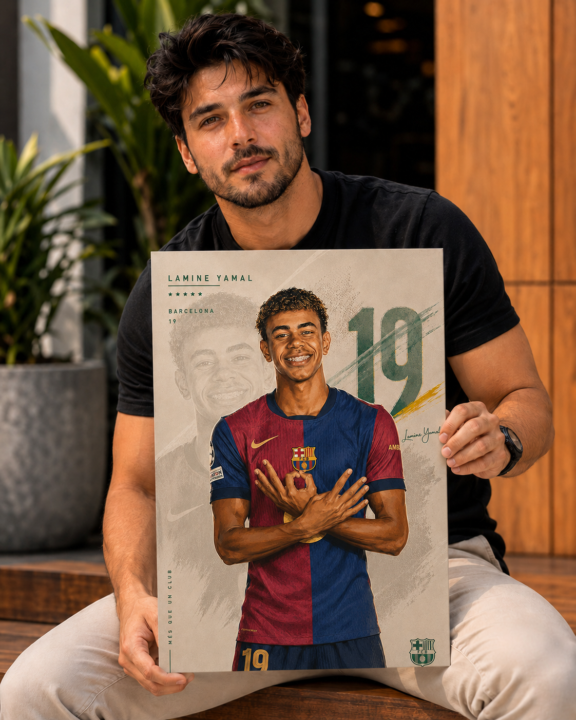 Lamine Yamal No. 19 Barcelona Metal Poster