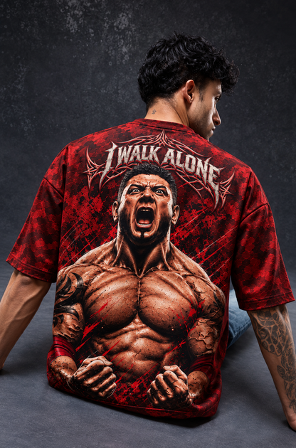 The Animal Graphic Oversized T-Shirt – Red Camo