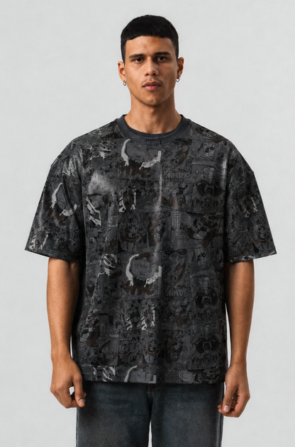Comic All-Over Print Oversized T-Shirt