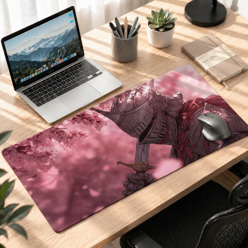 Blossom Blade Knight | Sakura Warrior Gaming Deskmat