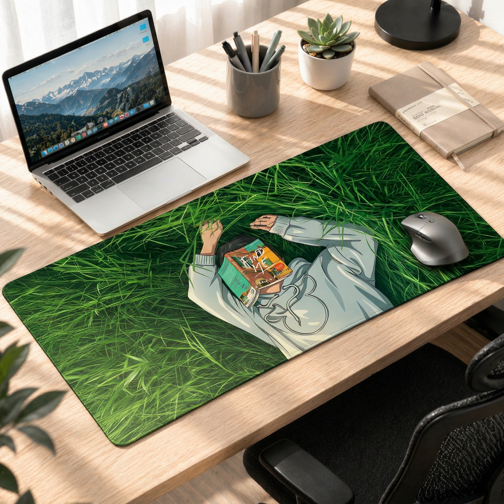 Lost in Pages | Quiet Escape Aesthetic Deskmat