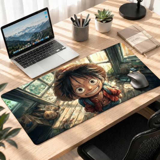 Straw Hat Smile | Luffy Cozy Cabin Anime Deskmat