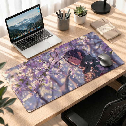 Petal Whisper | Itachi-Inspired Anime Deskmat