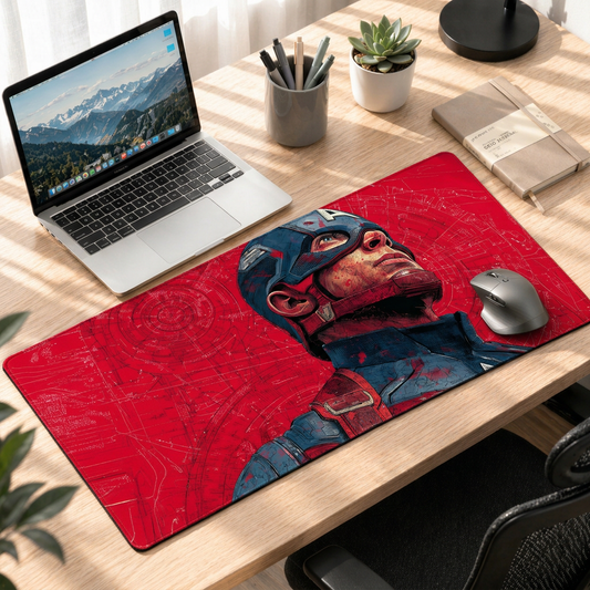 Unbroken Resolve | Crimson Hero Deskmat