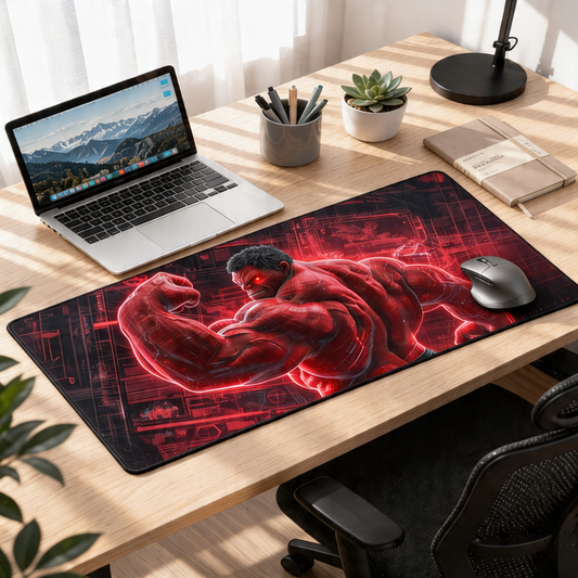 Crimson Gamma Fury | Hulk Gaming Deskmat