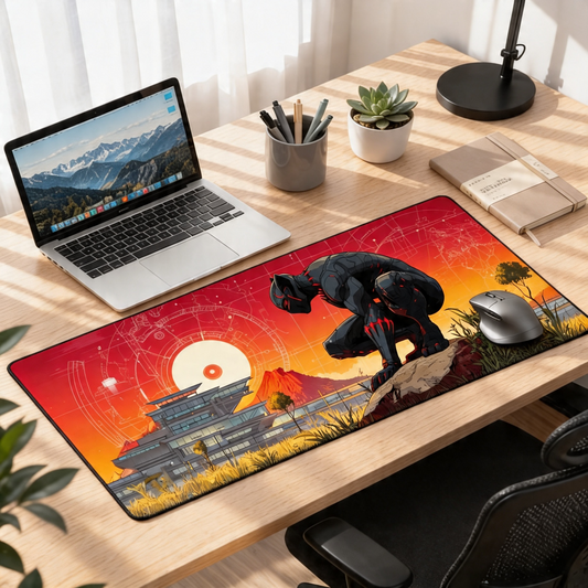 Vibranium Sunset Rise | Black Panther Gaming Deskmat