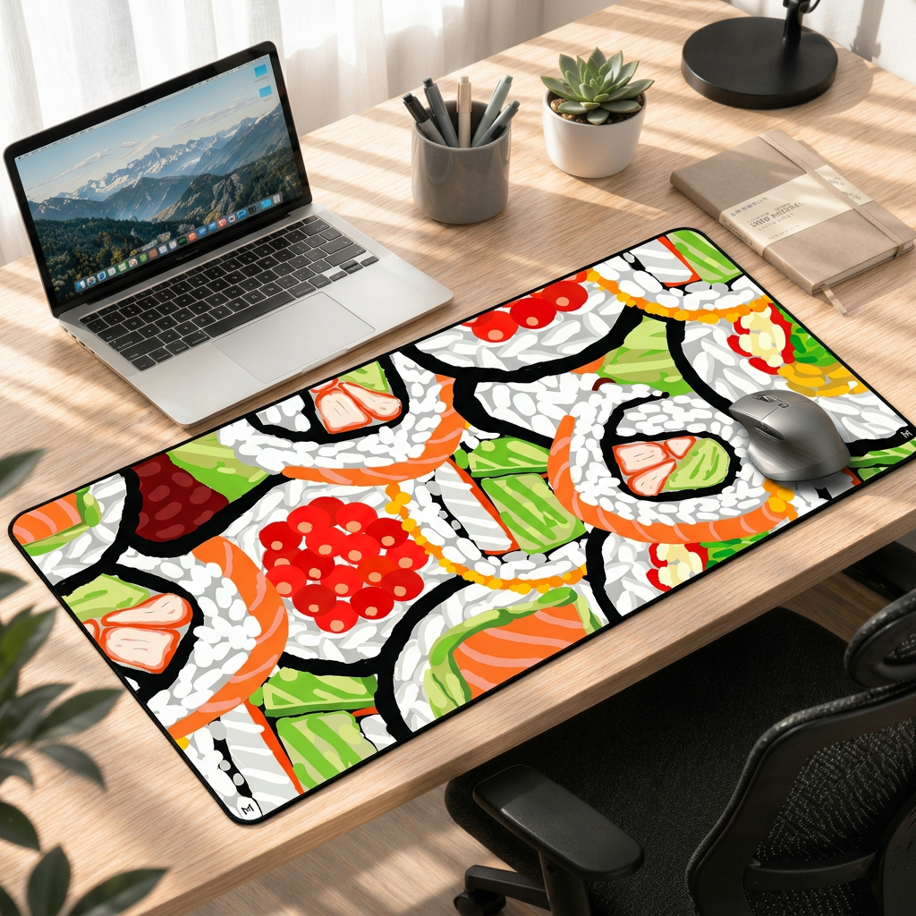 Sushi Pop Fusion | Vibrant Food Art Deskmat