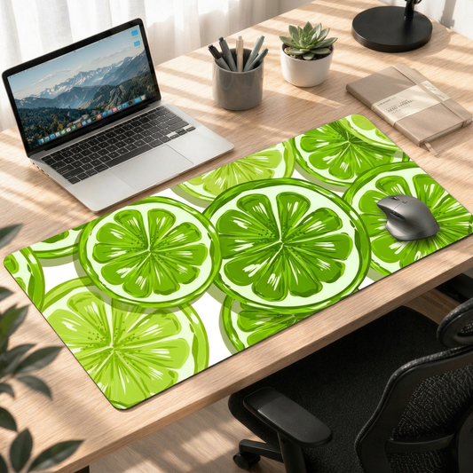 Zesty Lime Splash | Fresh Citrus Deskmat
