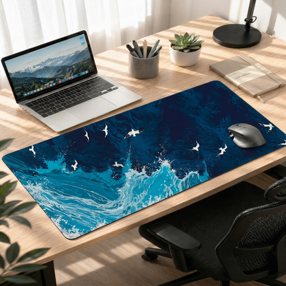 Midnight Tide | Ocean Wave Deskmat